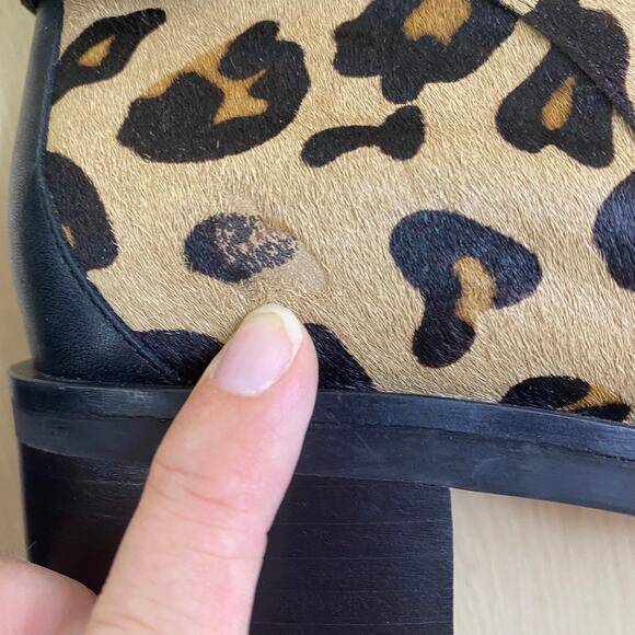 Cole Haan Womens Kimberly Water Resistant Leopard Heel Ankle Bootie Shoes 7.5B - Picture 4 of 15